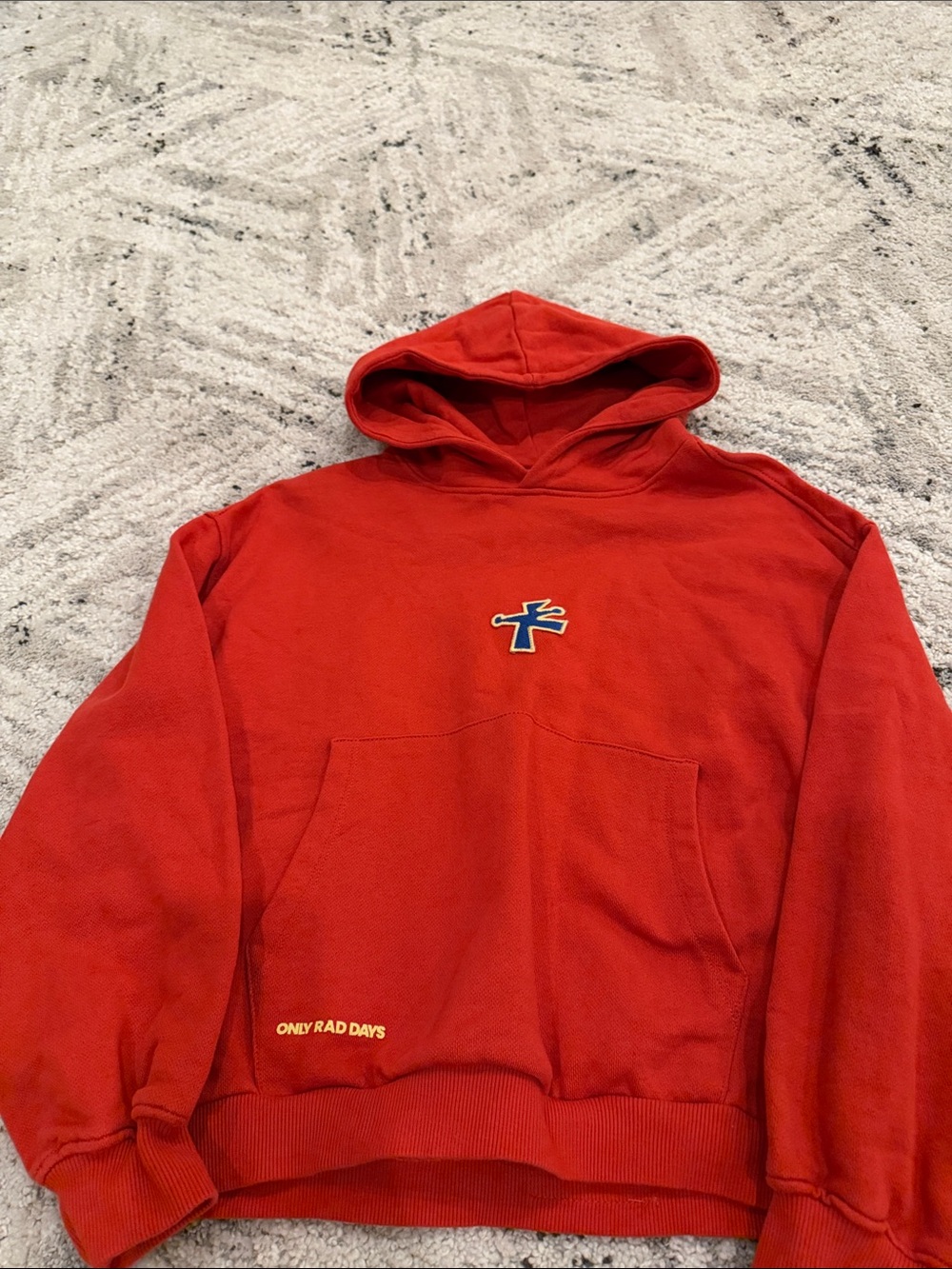 Red Pullover Hoodie with Graphic Logo - boys Sweater
